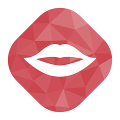 geometrischer Icon - Lippen