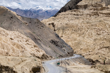 Landscape around Lamayuru Monastery, the famous Tibetan Buddhist monastery in Leh District, India