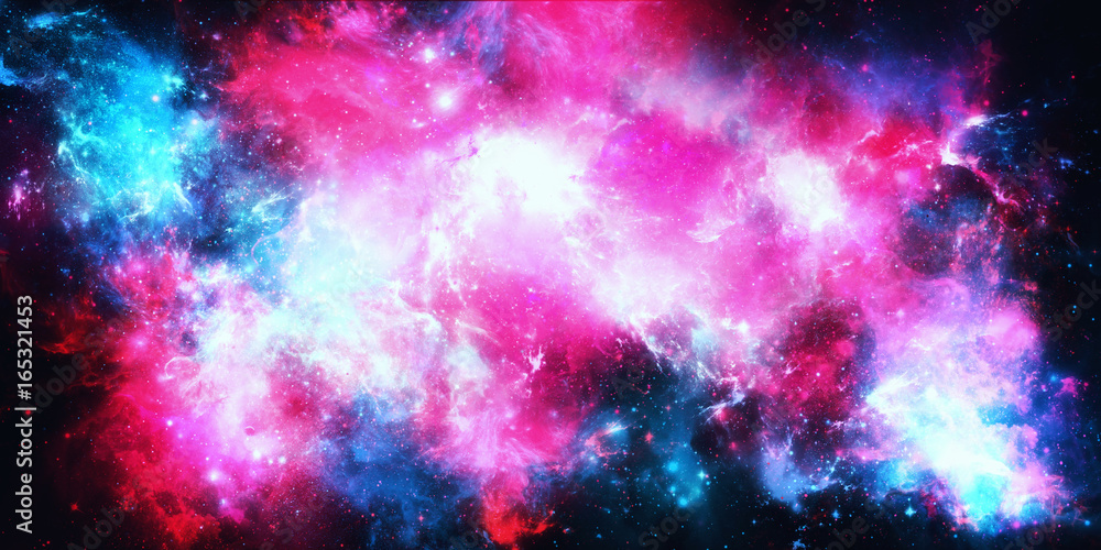 Wall mural nebula and galaxy./ universe filled with stars.