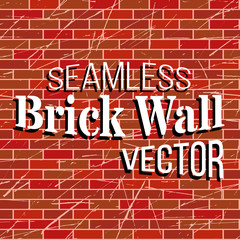 Obraz premium Seamless Brick wall vector pattern