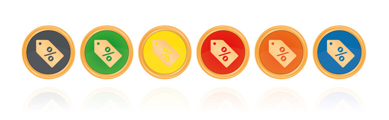 Rabatt Etikett - Bronze Buttons