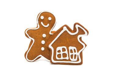 gingerbread man isolated on white background