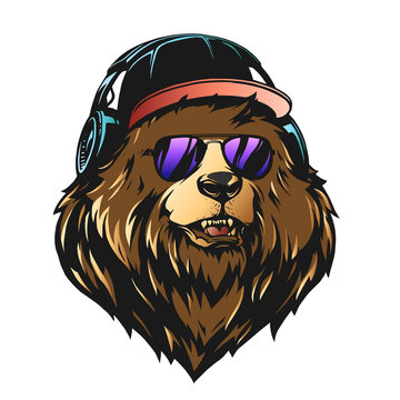Bear head illustration