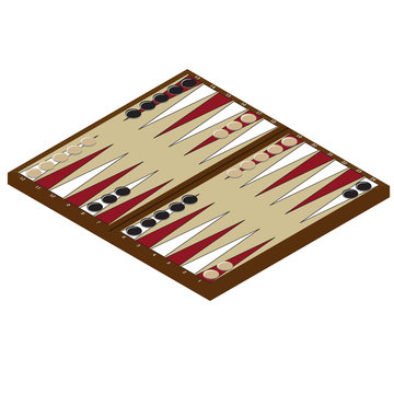 Backgammon game vector