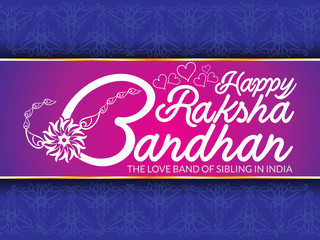 abstract artistic raksha bandhan text