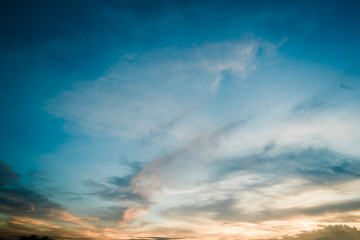 Naklejka na ściany i meble sky sunset background,clouds with background.