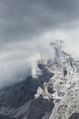 Misty gray mountains