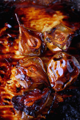 Pear dessert with honey for restaurant