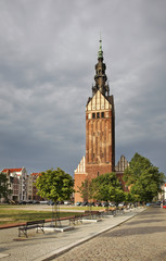Obraz premium Cathedral of St. Nicholas in Elblag. Warmian-Masurian voivodeship. Poland