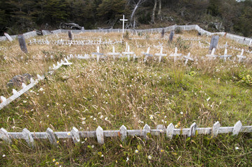 Yagan graveyard on Navarino island
