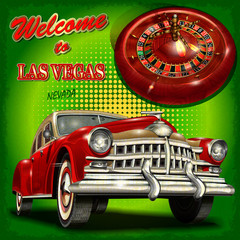 Welcome to Las Vegas retro poster