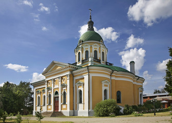Fototapeta na wymiar Cathedral of Beheading of Head of John Baptist (St. John Baptist Cathedral) in Zaraysk kremlin. Russia