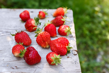 ripe fresh strawberries