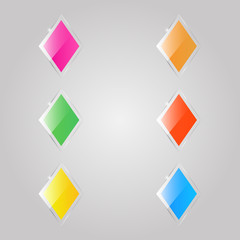 Colored glass rhombuses banners.