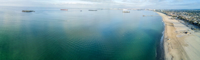 Long Beach Drone View