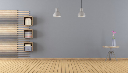 Empty room with little bookcase © archideaphoto