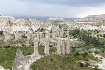 Rock Formations in Love Valley, Cappadocia