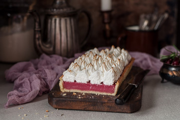 Cranberry Meringue Tart