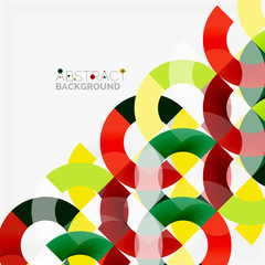 Obraz premium Colorful rings on grey background, modern geometric pattern design