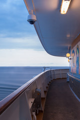 Rear deck of a cruise ship