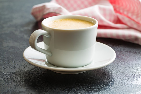 Hot coffee cappuccino.