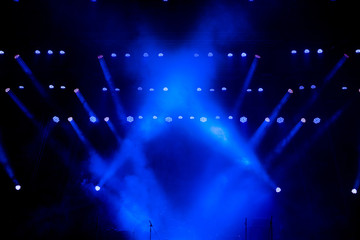 Light on an empty stage before the concert.