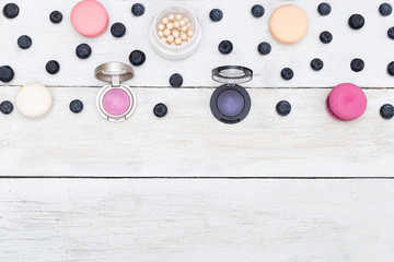 Backgrounds for your designs. round eye shadow and macarons