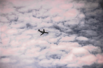 the plane in the sky