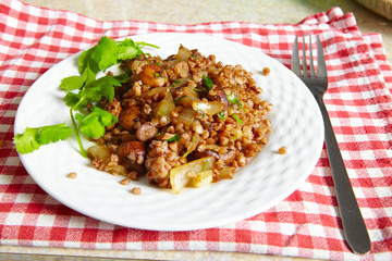 Fried mushrooms on a plate