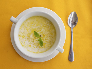 Rice porridge with milk