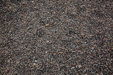 Background of crushed stone at the construction site