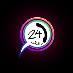 24 h support icon