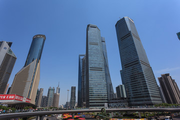 Fototapeta na wymiar Skyline and oriental Tower, shanghai, China