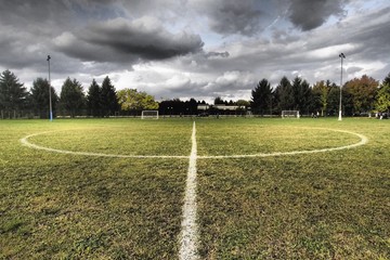 Campo calcio pallone