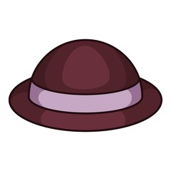 Lady hat icon, cartoon style