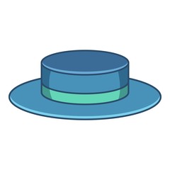 Boater icon, cartoon style