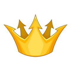 Prince crown icon, cartoon style