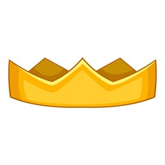 Baron crown icon, cartoon style