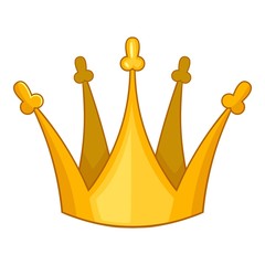 Son of king crown icon, cartoon style