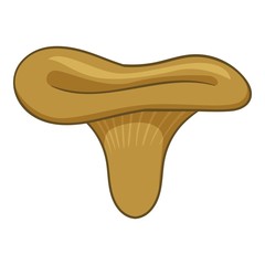 Lactarius sanguifluus mushroom icon, cartoon style