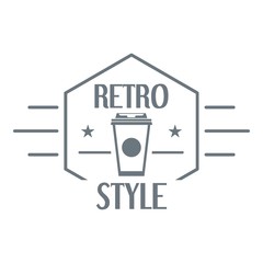Retro style logo, simple style