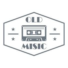 Old music logo, simple style
