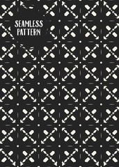 Abstract concept vector monochrome geometric pattern. Black and white minimal background. Creative illustration template. Seamless stylish texture. For wallpaper, surface, web design, textile, decor.