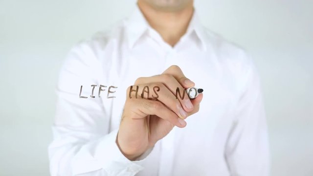 Life has no Ctrl + Z, Man Writing on Glass