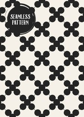 Fototapeta premium Abstract concept vector monochrome geometric pattern. Black and white minimal background. Creative illustration template. Seamless stylish texture. For wallpaper, surface, web design, textile, decor.