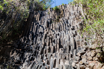 Los Tercios waterfall during the dry season, Suchitoto, El Salvador