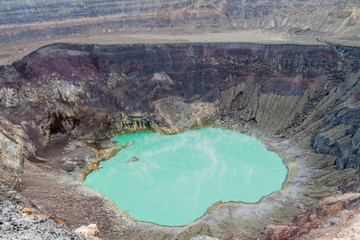 Fototapeta na wymiar Crater lake of Santa Ana volcano, El Salvador