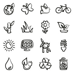 Ecology Icons Freehand