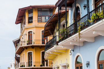 Colonial buildings in Casco Viejo (Old Town) of Panama City