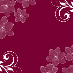 Floral background with flowers lily. Element for design.